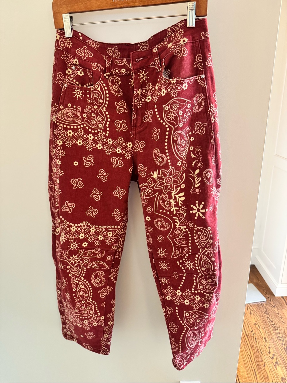 Barrel bandana print jeans with stretch VIRAL style